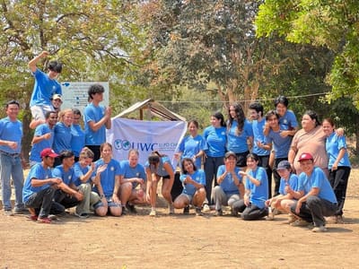 Students taking part in a school exchange visit