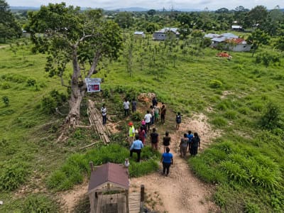 Children at a rural school in north-eastern Cambodia
